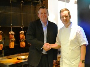 Chemex Director, Sean Derrig (left). wishes Ashley the best of luck for the Kilimanjaro climb after announcing Chemex's sponsorship